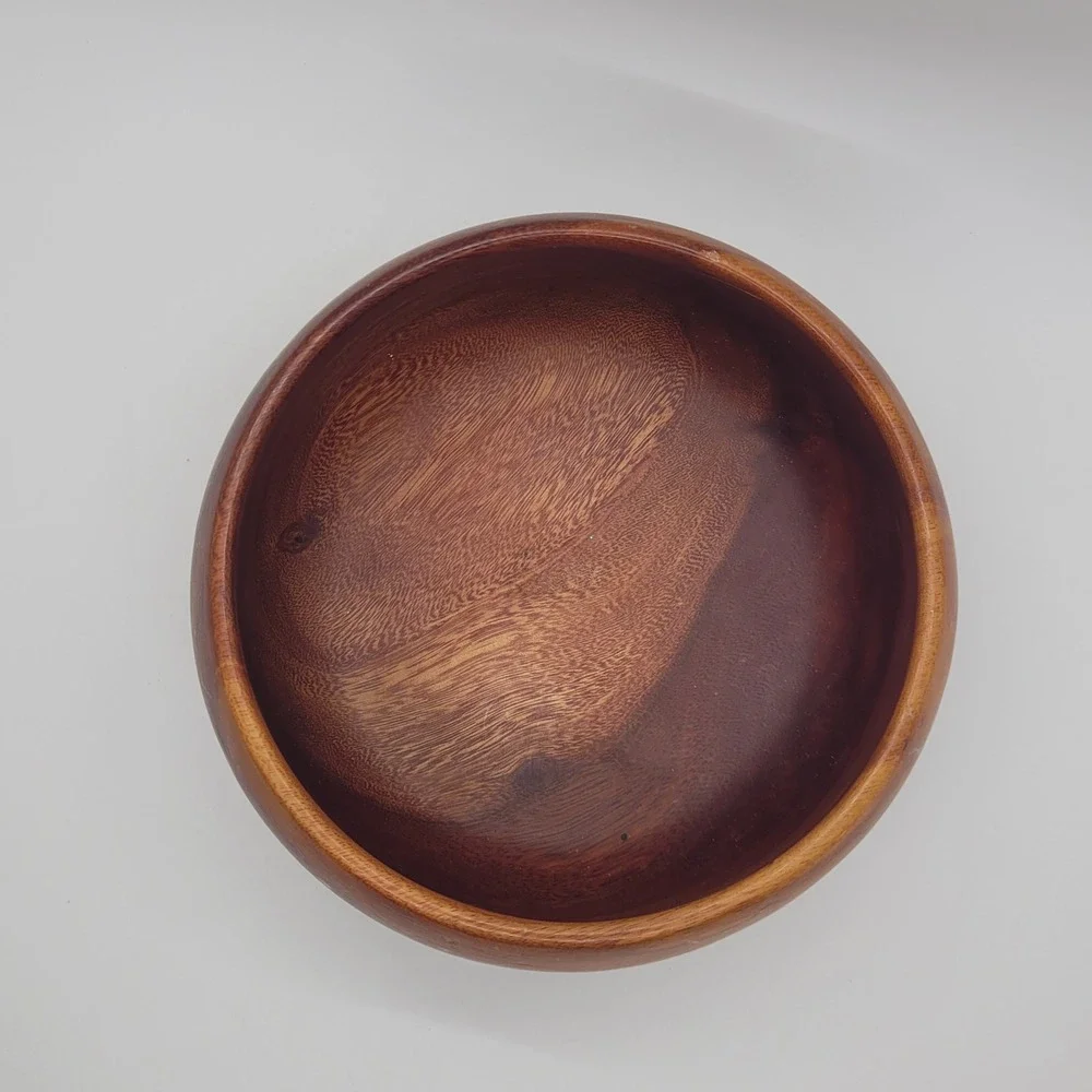Vintage Kamani Wood Bowl Handcrafted‎ Philippines Tropical Hardwood Decor 6 Inch